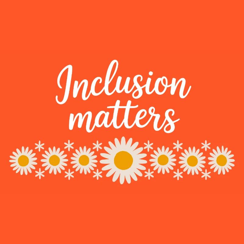 L’inclusion est importante avec un collier de fleurs