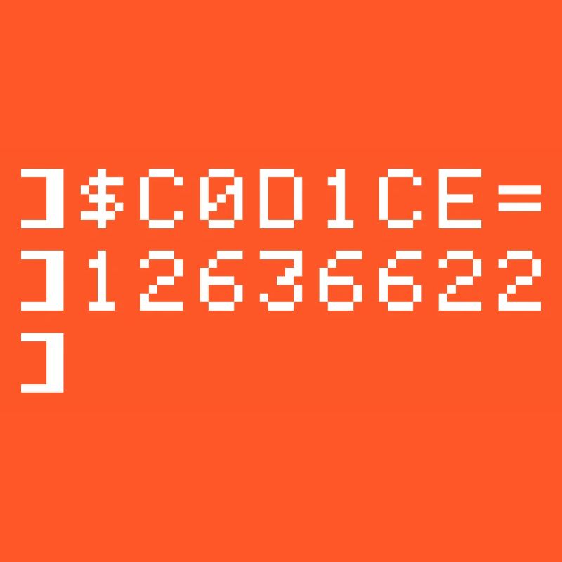 C0D1CE Codice 8-Bit Esadecimal Code Nerd Pix