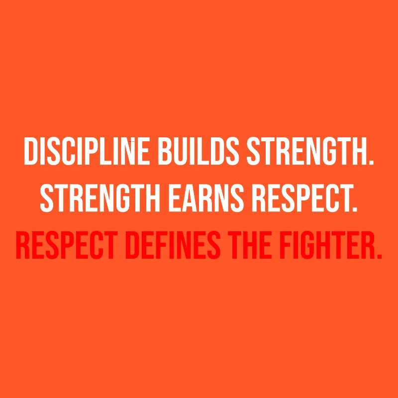 Fight Forge : Citation du combattant Discipline & Force