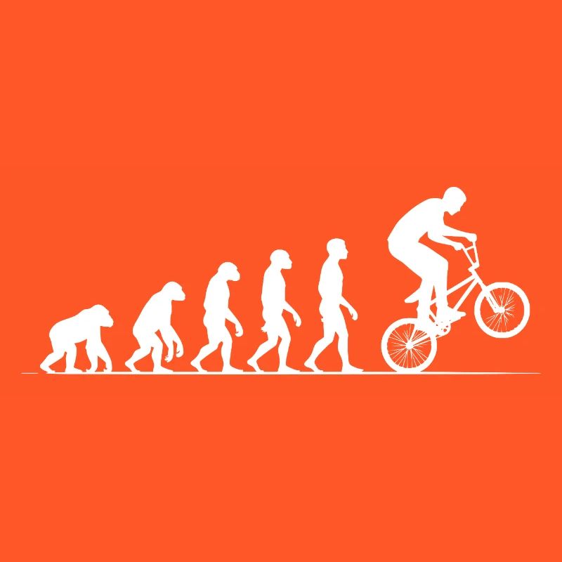 Evolution BMX Bicycle T-Shirt Motif