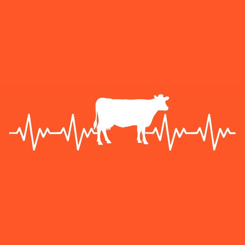Bauer Kuh EKG Herzschlag Geschenk für Bauer oder 