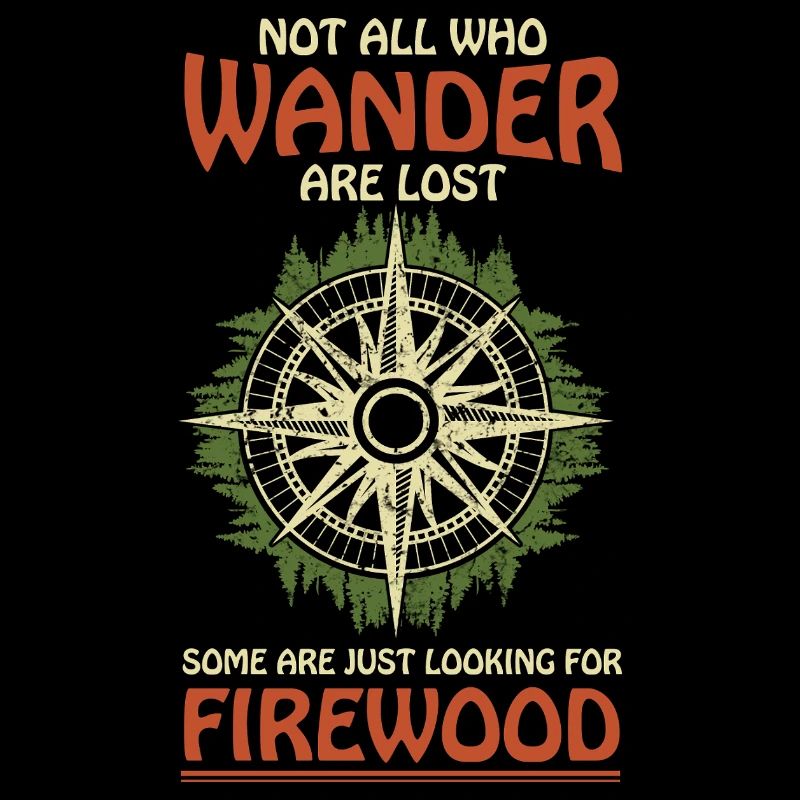 Wanderer Compass Forest Tee Outdoor-Wandern