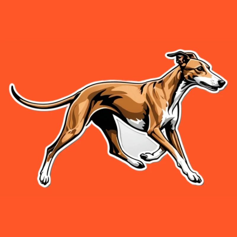 Dynamischer Windhund Lauf-Illustration