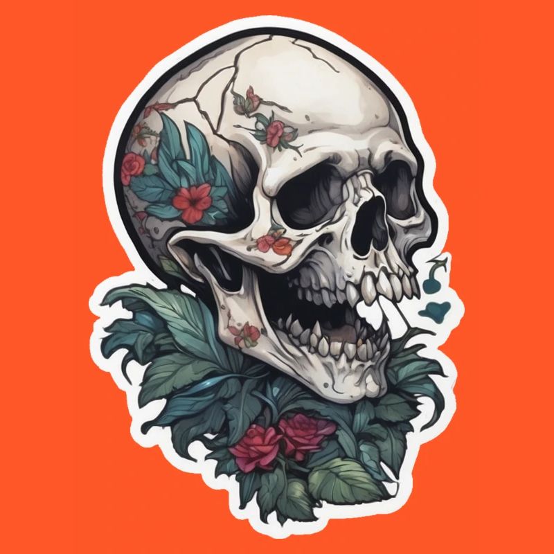 Conception de crâne d’impression de tatouage