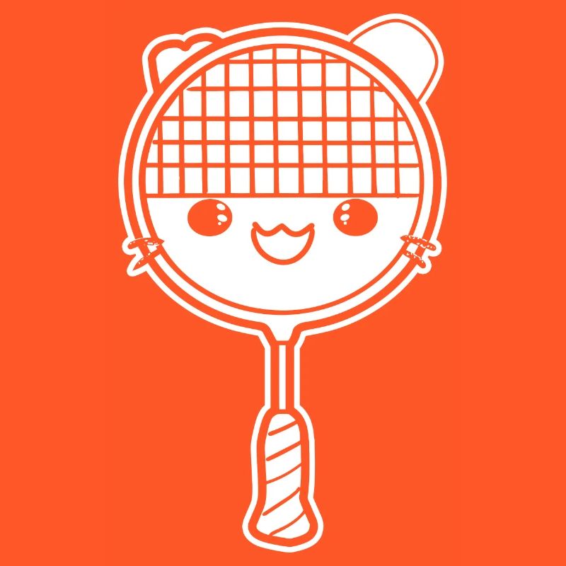 Badmintonschläger Comic Stil