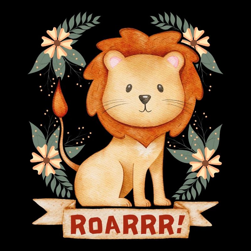 Lustiger Löwe, Spruch Roarrr, Sternzeichen-Löwe