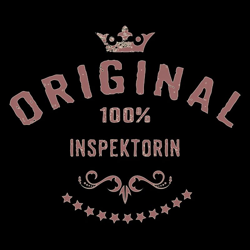 Original 100 Prozent Inspektorin - RAHMENLOS red