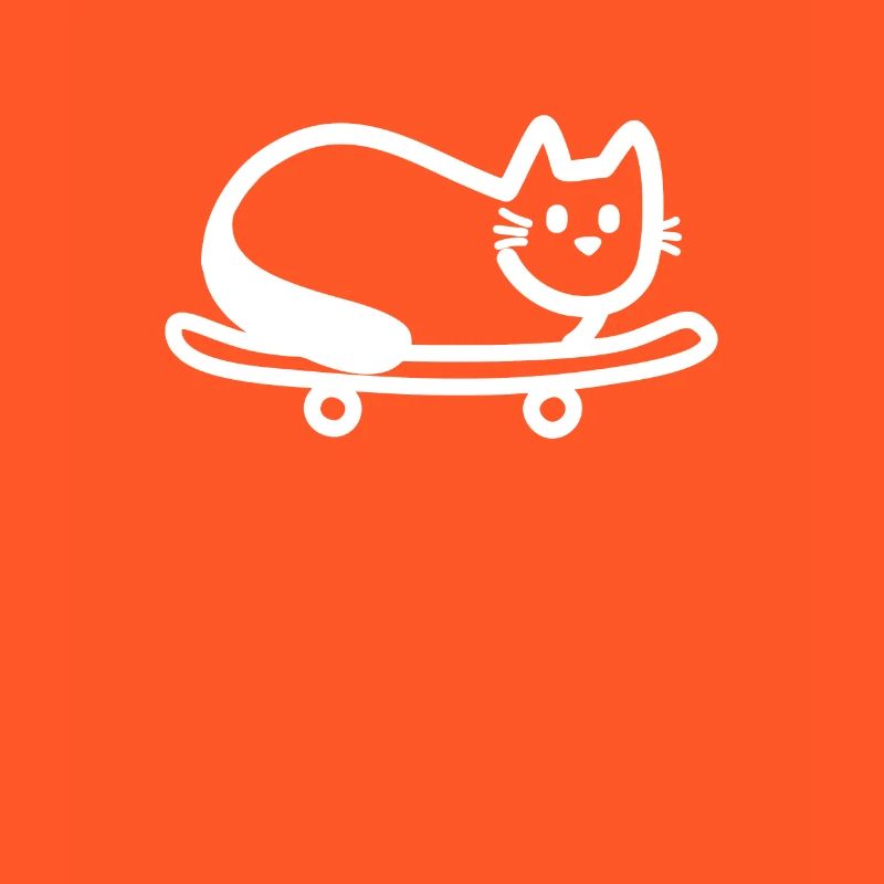 Chat sur skateboard