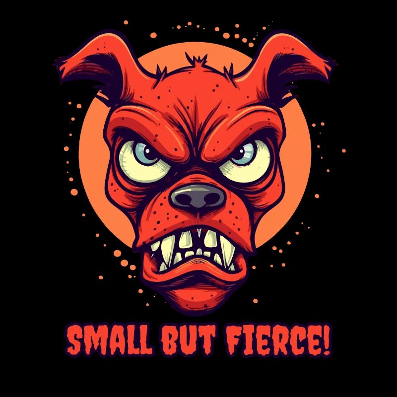Small but wild angry Pinscher dog