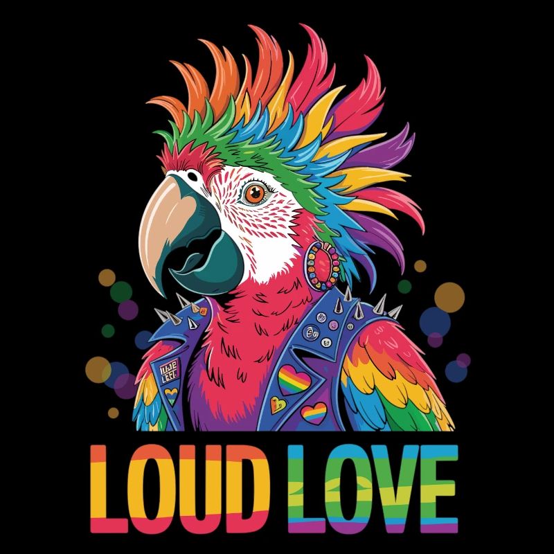 Laut. Bunt. Liebend. Pride Papagei Power