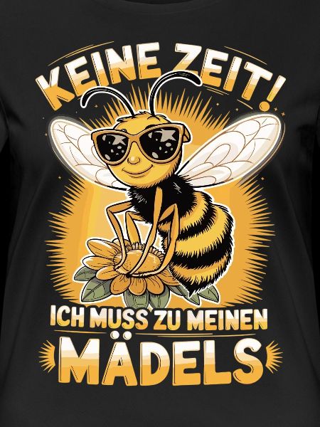 Coole Biene auf Sonnenblume - Bienen-Mädels Power