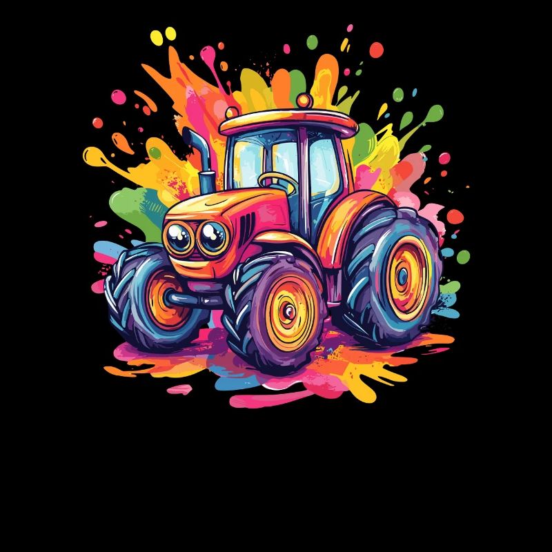 Traktor in Farbenpracht