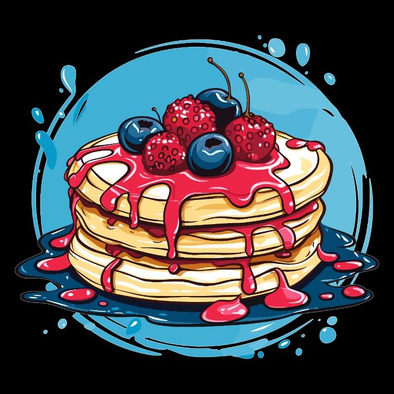 Pancakes with berries