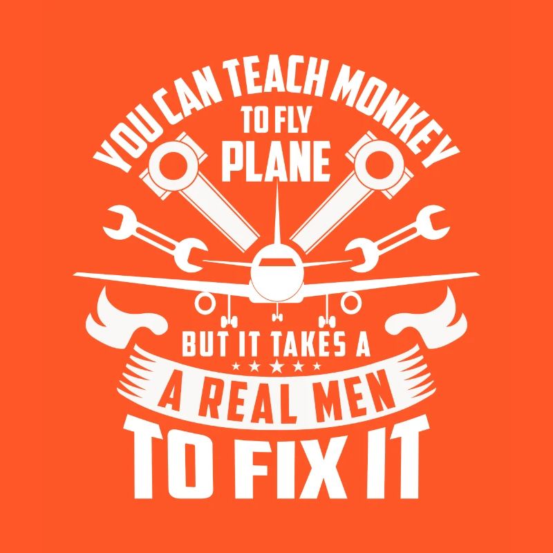 Teach monkey to fly plane real men fix it