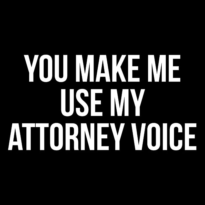 T-shirt drôle de citation de voix d'avocat d'Attonery