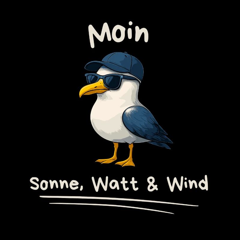 Moin Maritime Seagull with Saying