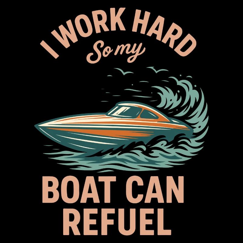 I'm working hard so my boat can refuel humor