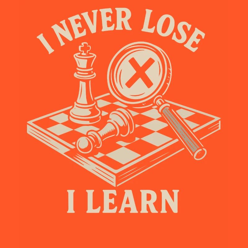 I never lose, I learn chess players