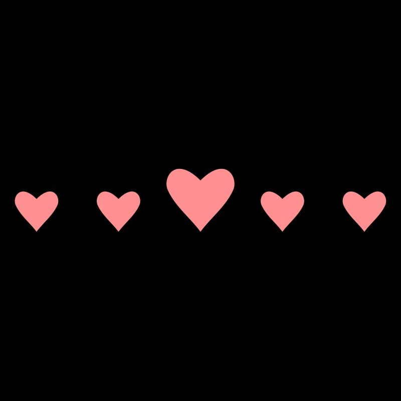 Hearts in a row