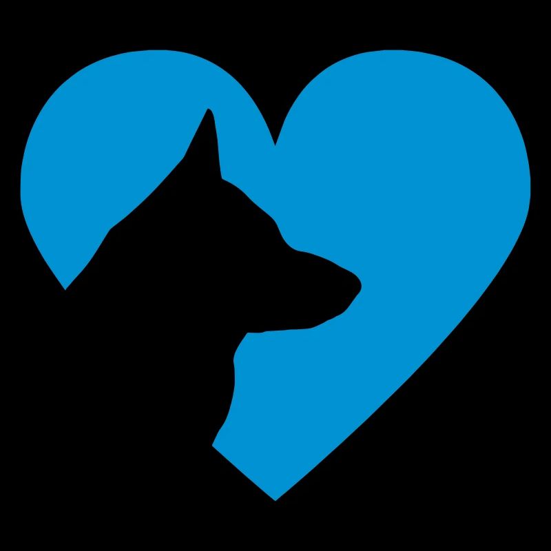 Herz mit Schäferhund Vector