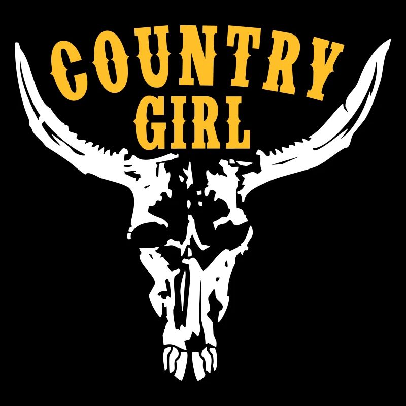 BULLSKULL, COUNTRY GRL RINDERSCHÄDEL