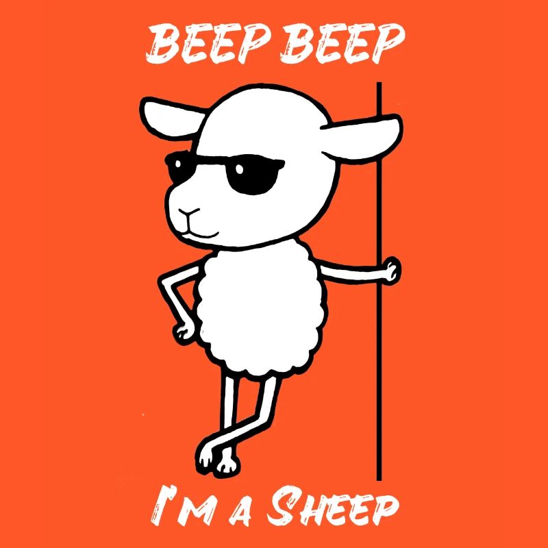 Cool sheep with sunglasses Mäh wool