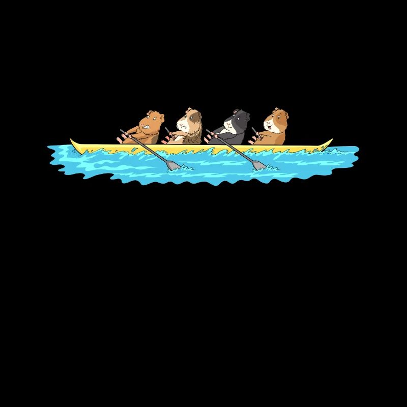 Drôle de cochons d'Inde dans un bateau