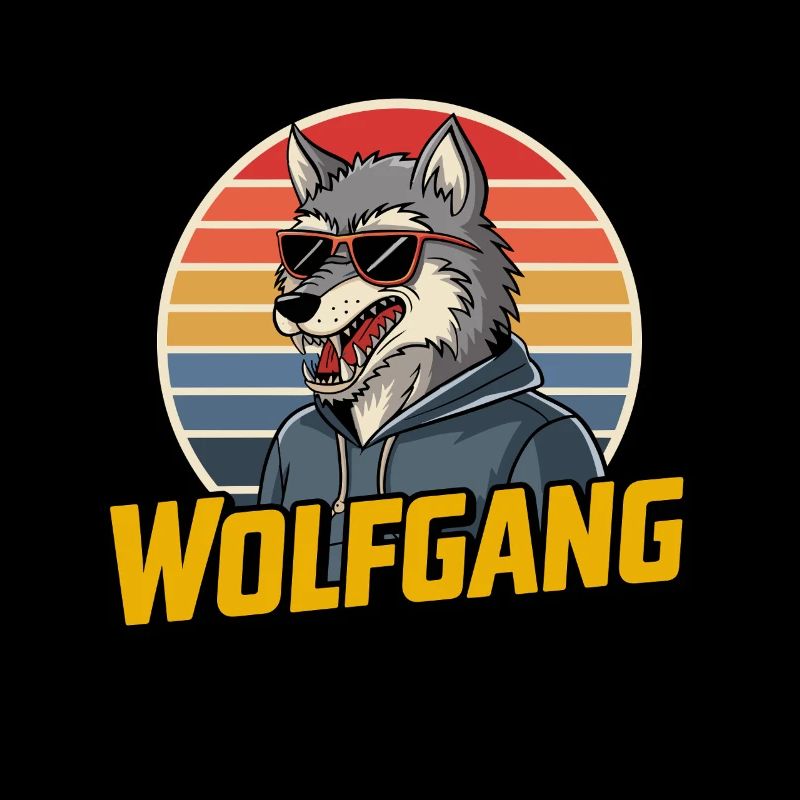 Wolfgang Wolf Style rétro avec lunettes de soleil
