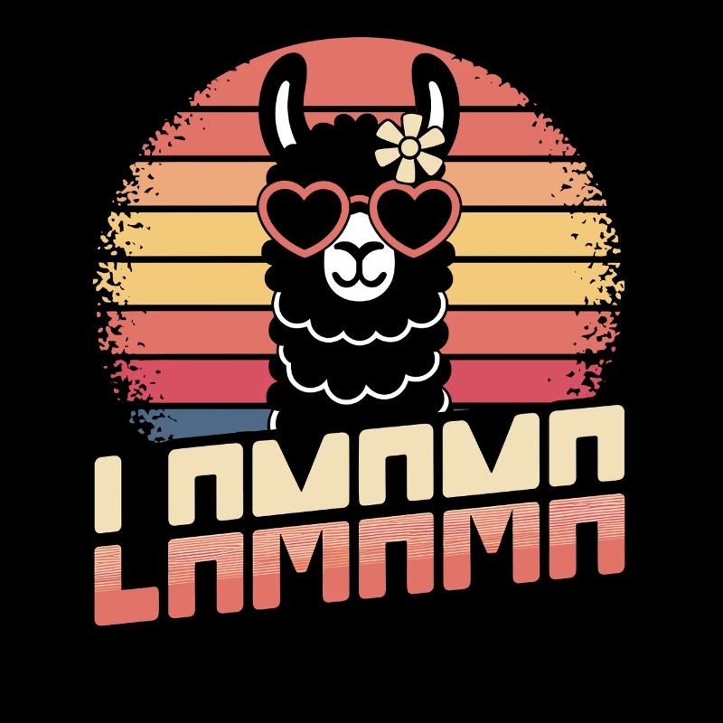 Lamama Beste Mama Alpaka Lama Cool Witzig Retro