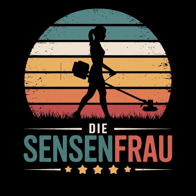 Sensenfrau Muttertag Trimmer Rasen Rasenmäher Mama