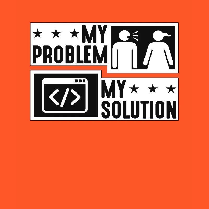 Online Coder My Problem My Solution Pictogram Mom