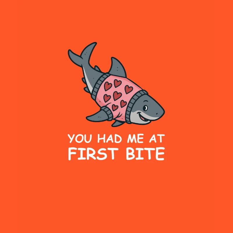 Hai mit Herzpullover – You had me at first bite