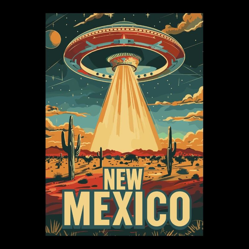 New Mexico UFO Wüste Illustration