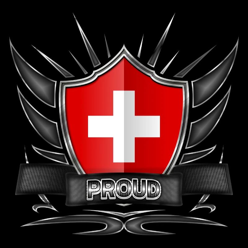 Suisse crête de drapeau fier 012