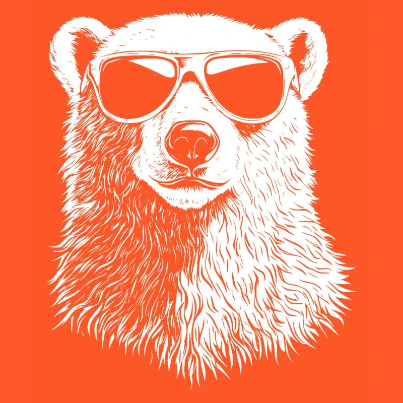 Cool Eisbär Sonnenbrille Sommer Bär