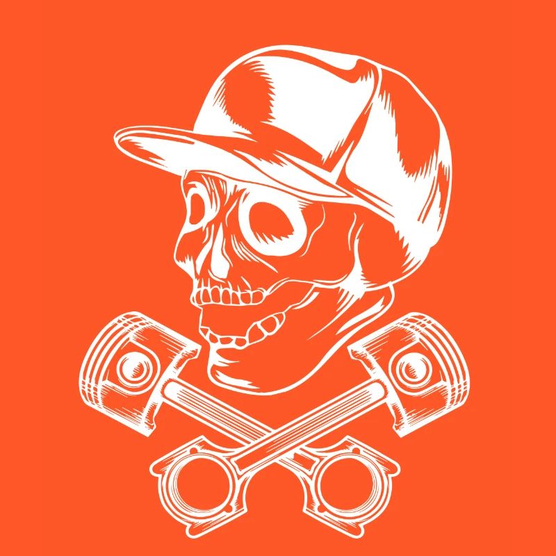 piston du crâne blanc