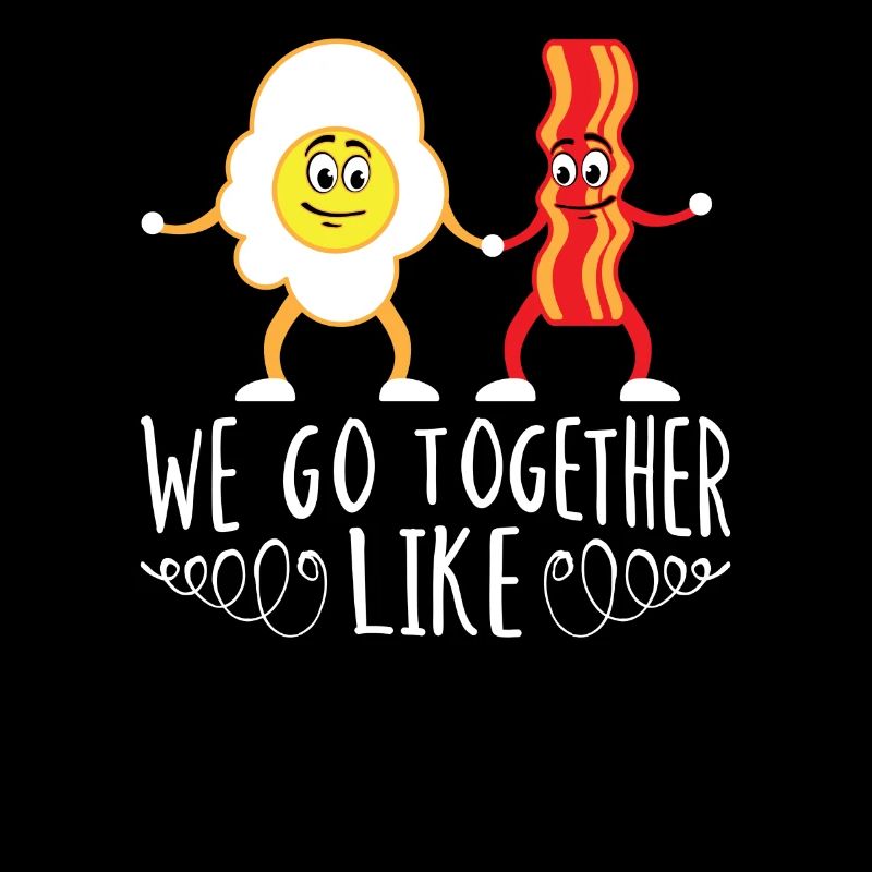 Nous allons ensemble comme des oeufs et du bacon Saint-Valentin