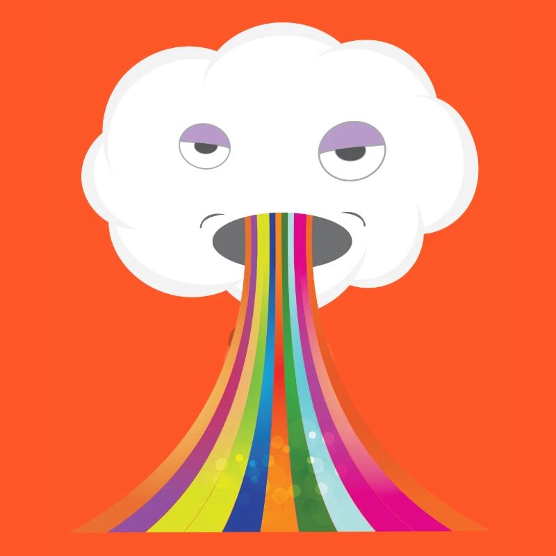 Cloud / rainbow / drunk / gift / shirt