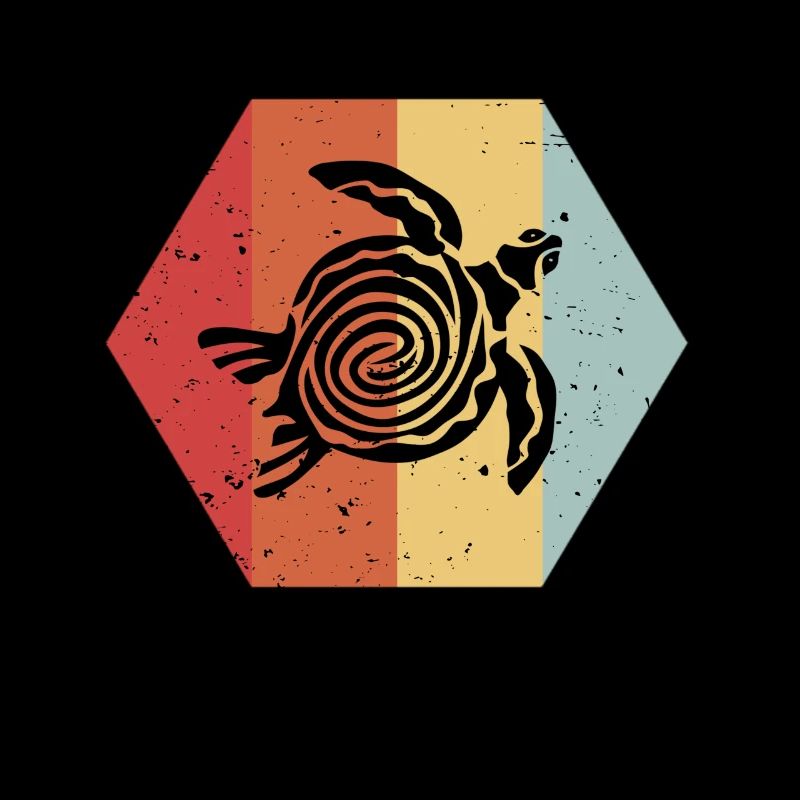 Turtle Vintage - Retro Colored Gift