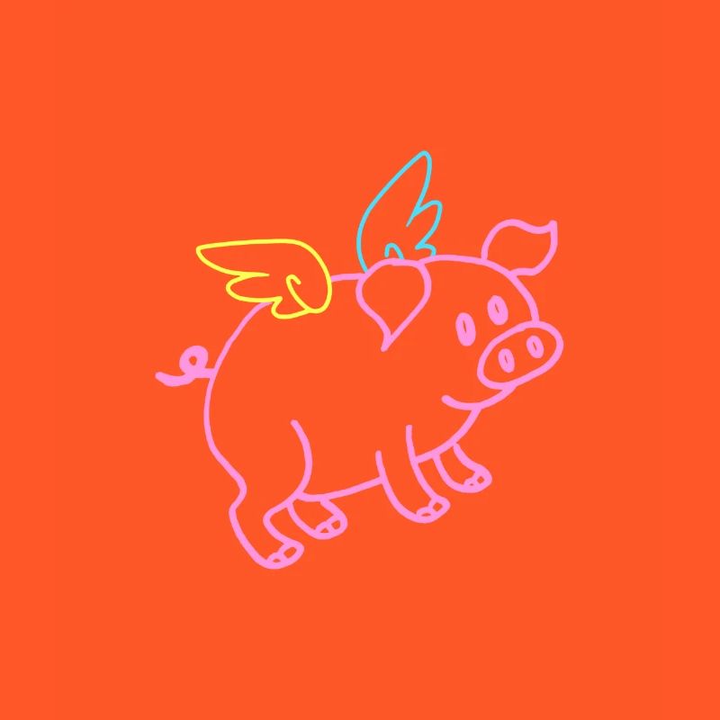 Fliegendes Schwein Tshirt Lustiges Geschenk