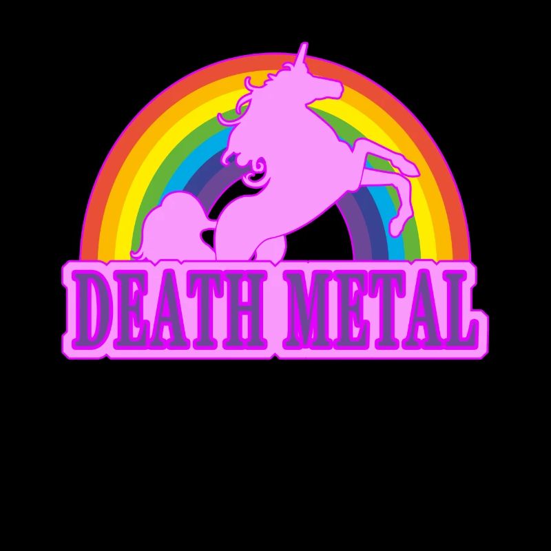 Unicorn Death Metal Regenbogen Geschenk