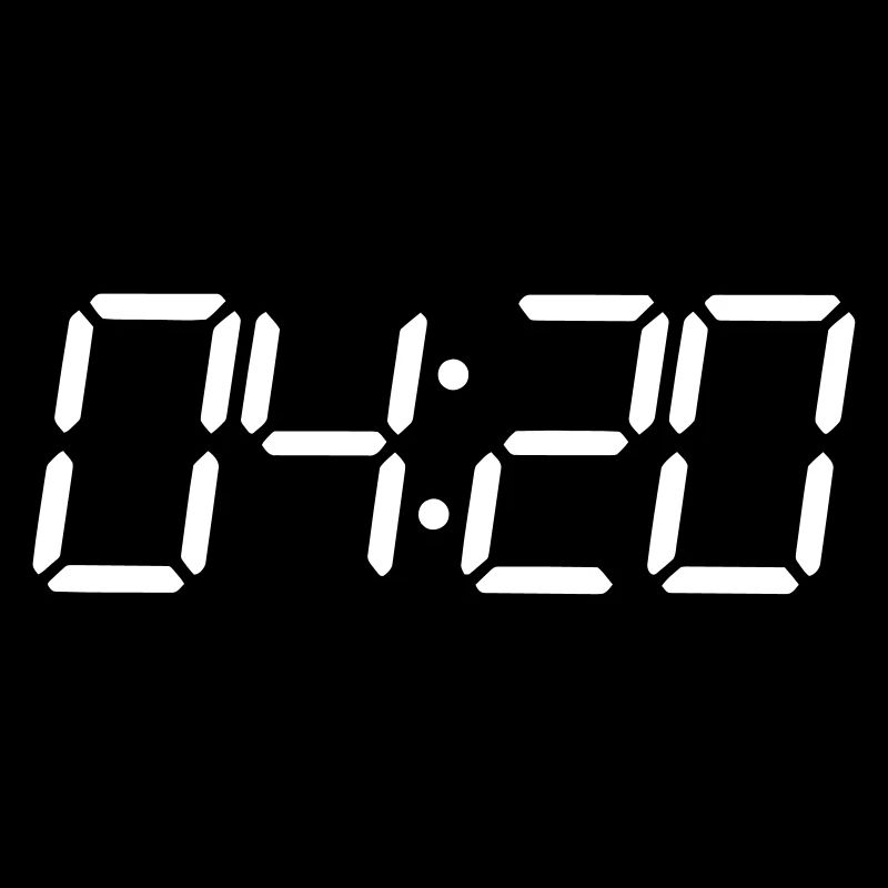 4:20 numérique à sept segments