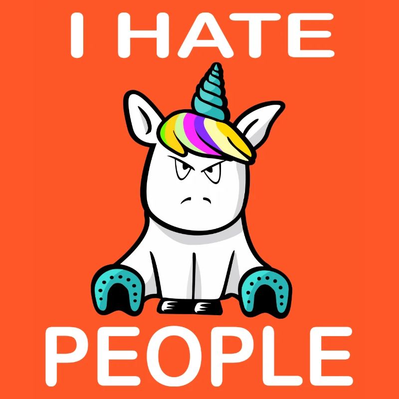 I hate People Unicorn Einhorn