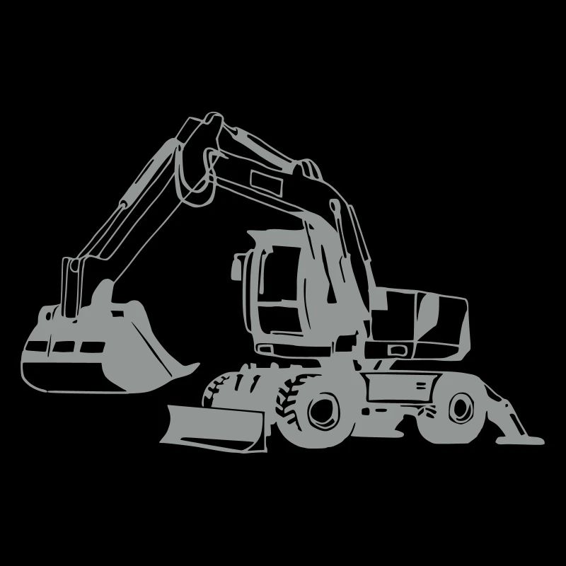 Mobilbagger 1 / excavator / Pelle