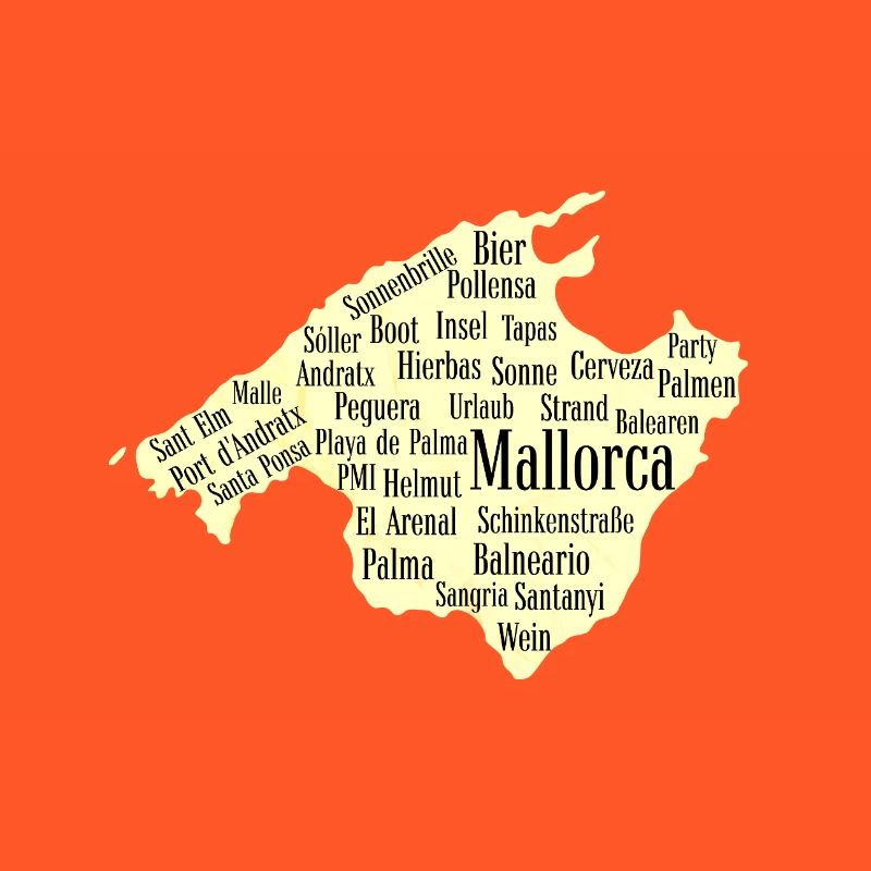 Mallorca Wordcloud Island Holidays Sun