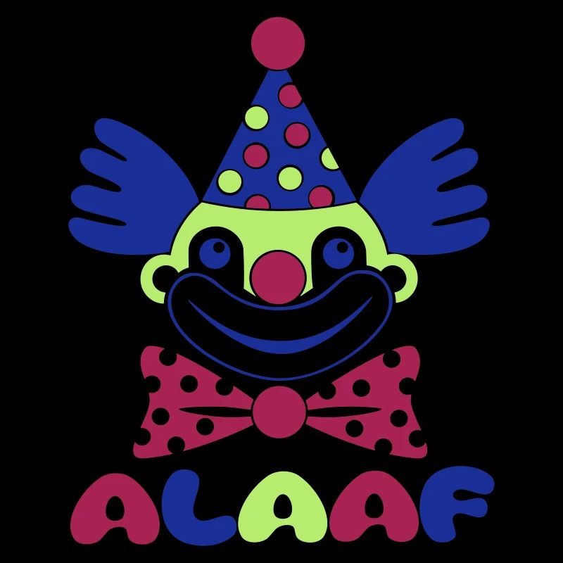 Fasching Karneval Clown ALAAF 1, 2 oder 3 Farben