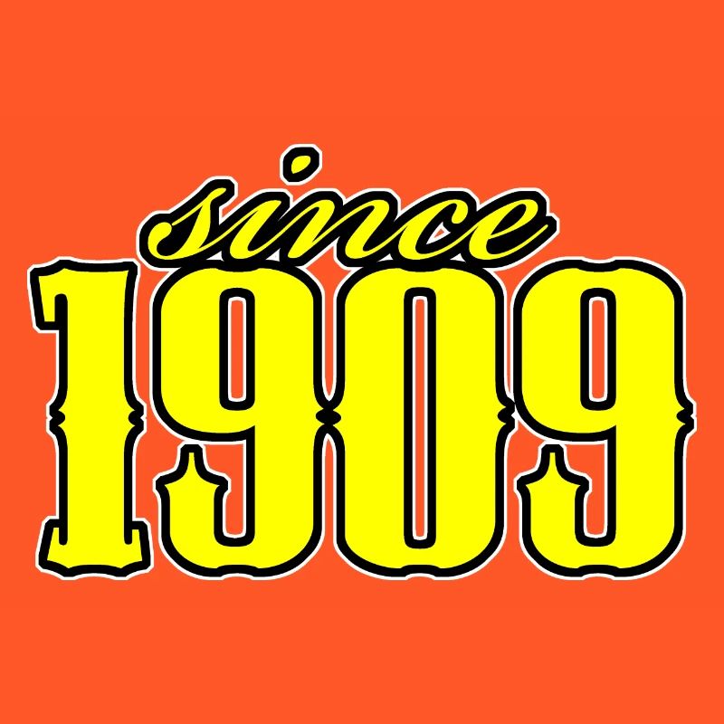 since 1909 (yellow)