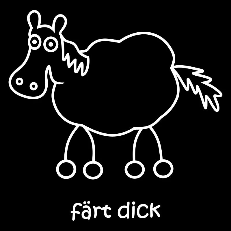 färt dick, färt, fertig, Pferd dick, dickes Pferd