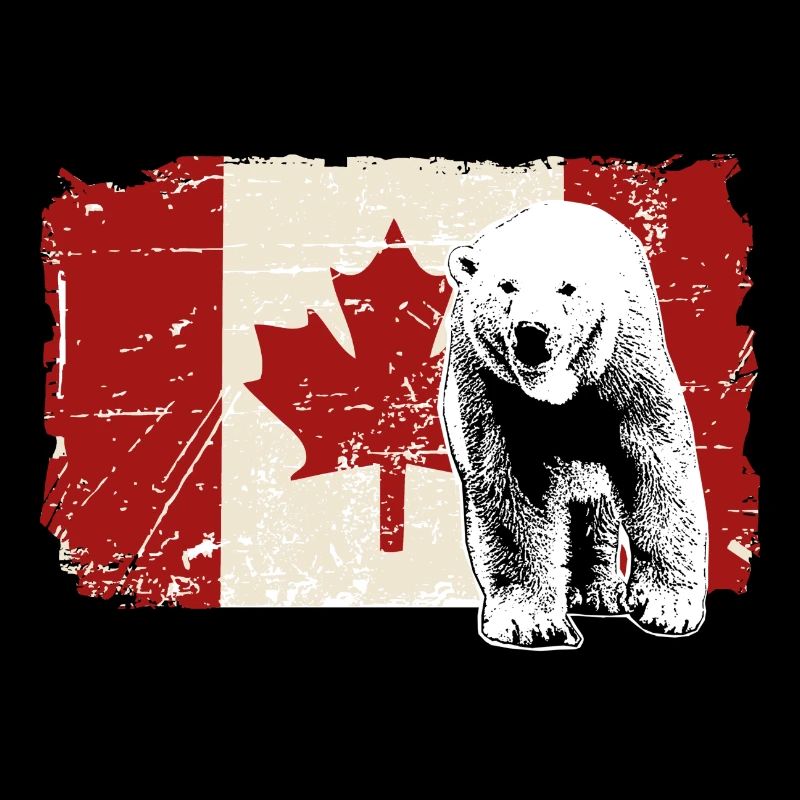 Polar Bear - Canada Flag