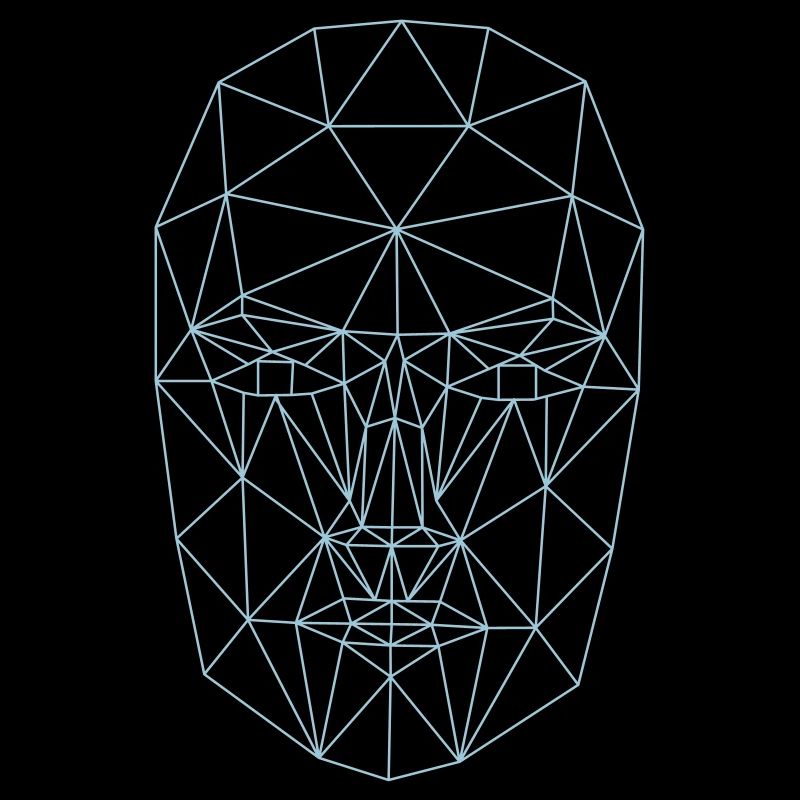 wireframe Visage abstrait